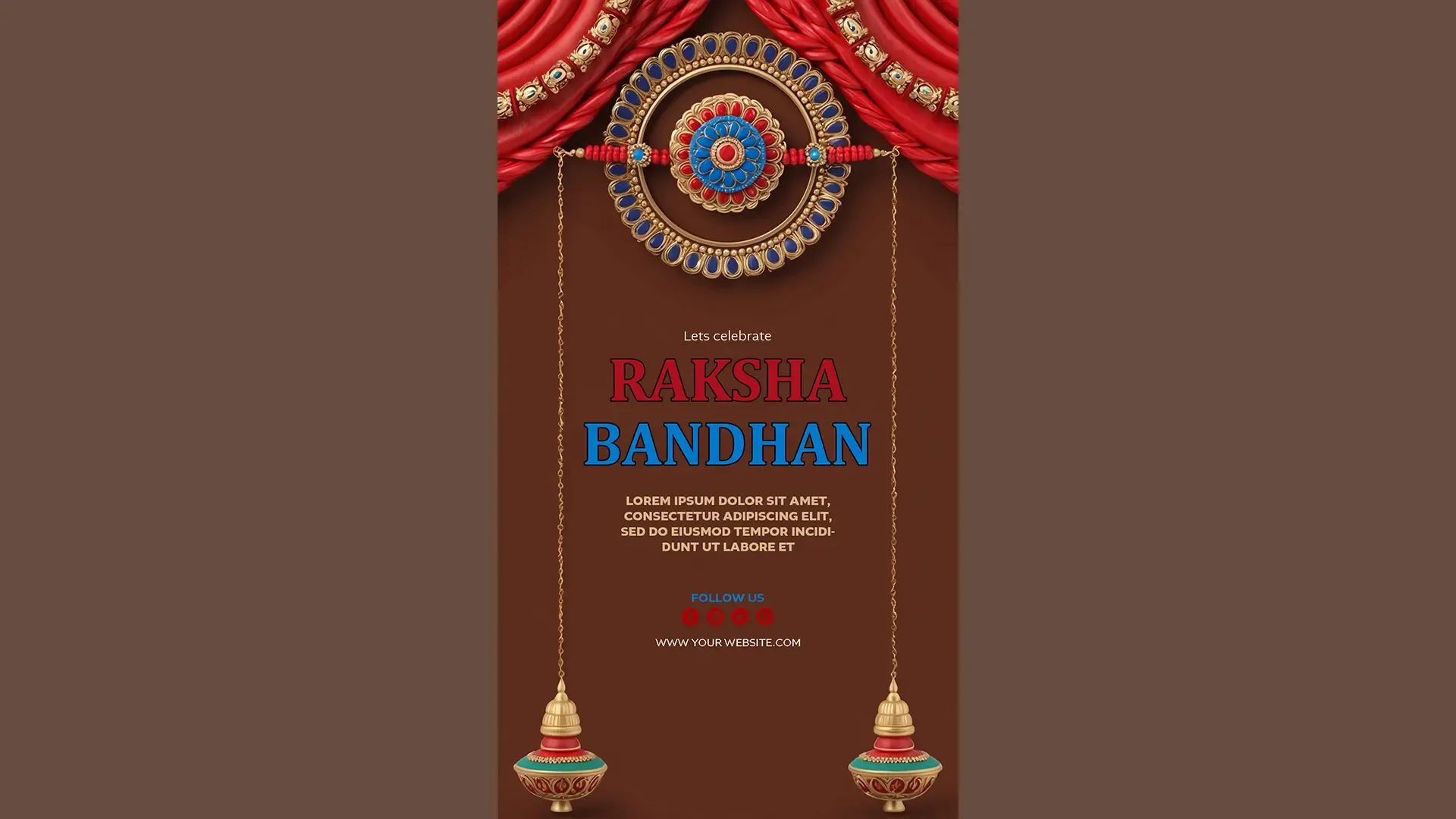 Luxurious Raksha Bandhan Instagram Story PSD image